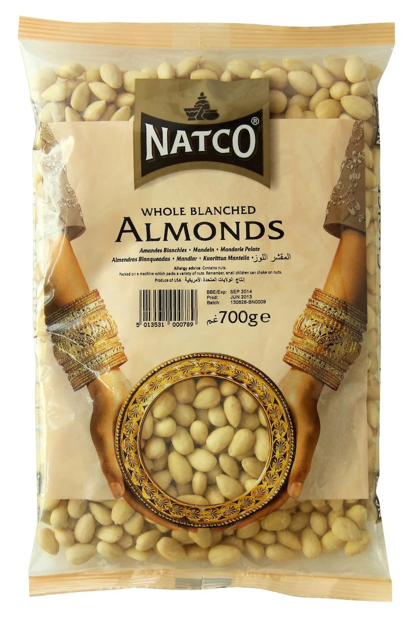Natco Whole Blanched Almonds 700g