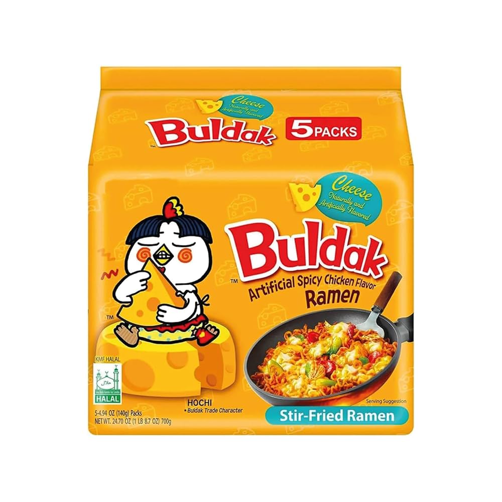 Buldaak Hot Chicken Cheese Flavour Ramen (5 x 140g) 700G