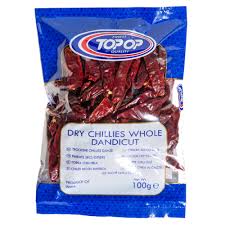 TOP OP CHILLIES WHOLE DANDICUT 100G