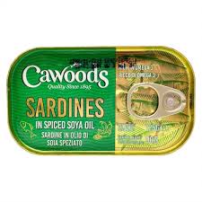 CAWOODS SARDINES IN SPICED SOYA OIL