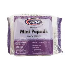 TOP MINI PAPADS BLACK PEPPER 200G