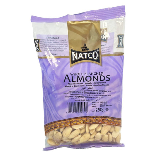 Natco Whole Blanched Almonds 250g